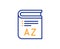 Vocabulary line icon. Book glossary sign. Vector