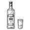 Vodka drink monochrome detailed emblem