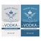 Vodka labels set