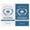 Vodka labels set