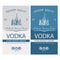 Vodka labels set