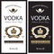 Vodka labels set