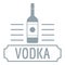 Vodka logo, simple gray style
