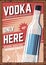 Vodka retro poster.