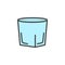 Vodka shot glass filled outline icon