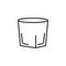 Vodka shot glass line icon