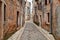 Vodnjan, Istria, Croatia: old alley in the town near Pula