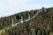 Vogtland Arena, a ski jumping venue in Klingenthal, Germany. It features some of the most modern architecture among World Cup