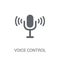 Voice control icon. Trendy Voice control logo concept on white b