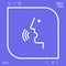 Voice control, person talking - icon. Graphic elements for your design