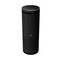 Voice control user interface smart speaker black color vector illustration.black