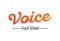 Voice - logo for Vocal School, vector illustration on white transparent background.