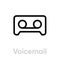 Voice mail icon. Editable line vector