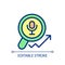 Voice marketing pixel perfect RGB color icon