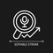 Voice marketing pixel perfect white linear icon for dark theme