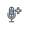 voice microphone icon vector from marketing business concept. Thin line illustration of voice microphone editable stroke. voice