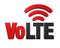 Voice over LTE Sign Isolated