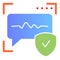 Voice recognition flat icon. Sound identification color icons in trendy flat style. Voice authentication gradient style