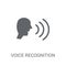 Voice recognition icon. Trendy Voice recognition logo concept on