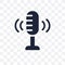 Voice recording transparent icon. Voice recording symbol design