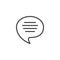 Voice speech bubble outline icon