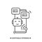 Voice to text icon. Concept of mobile chat and online speech conversion service. Editable vector illustration for web