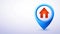 voice tracking device brand with blue location icon