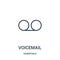 voicemail icon vector from essentials collection. Thin line voicemail outline icon vector illustration. Linear symbol for use on