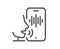 Voicemail line icon. Record phone voice sign. Vector