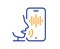 Voicemail line icon. Record phone voice sign. Vector