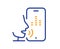 Voicemail line icon. Record phone voice sign. Vector