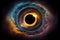Into the Void: Ultra-Detailed Astrophotography of a Colorful Black Hole created with Generative AI technology