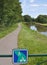 Voies Verte cycle route and sign in Burgundy