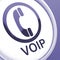 Voip Button Means Voice Over Internet Protocol