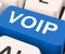 Voip Key Means Voice Over Internet Protocol