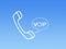 VOIP Network phone cloud shape