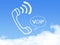 VOIP Network phone cloud shape