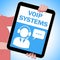 Voip Systems Tablet Shows Internet Voice 3d Illustration