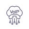 Voip telephony, call line icon