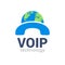 Voip vector icon. Internet call concept connection. Voice over network, voip sign