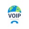 Voip vector icon. Internet call concept connection. Voice over network, voip sign