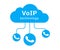 Voip vector icon. Internet call concept connection. Voice over network, voip sign