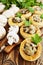 Vol au vent with mushroom stuffing