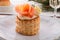 Vol-au-vent with salmon