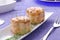 Vol au vent shrimp and sauce