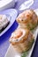 Vol au vent with shrimps and mayonnaise