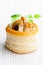 Vol-au-vents puff pastry cases filled with mushrooms and chicke