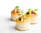 Vol-au-vents puff pastry cases filled with mushrooms and chicke