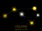 Volans constellation. Bright yellow stars in the night sky. A cluster of stars in deep space, the universe. Vector illustration