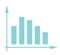 Volatile business bar chart in coordinate system.